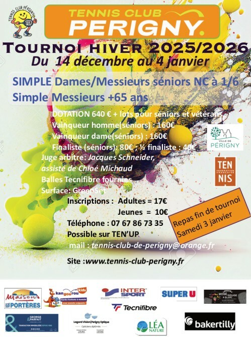 Tournoi Hiver du TCP 2025