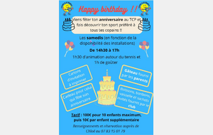 Fête ton Anniversaire en 2025/2026